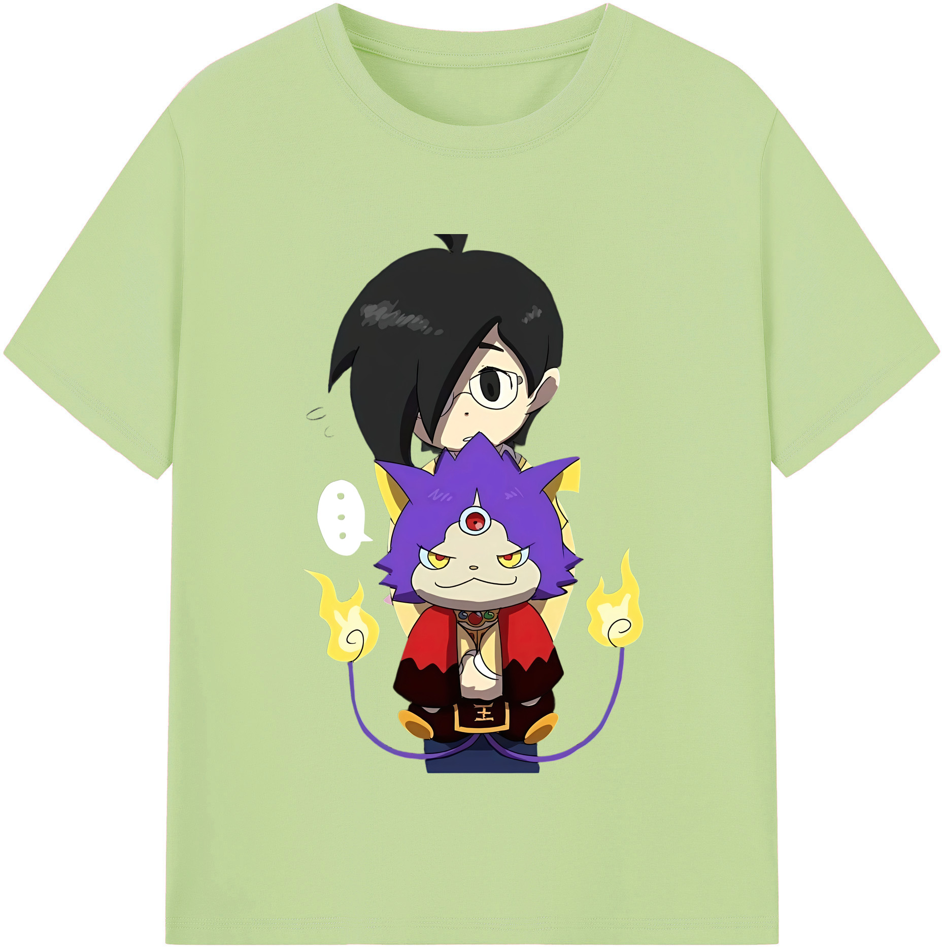 （画像用） 妖怪ウォッチ Yo-kai Watch 綿100％半袖Tシャツ（フロントプリント）